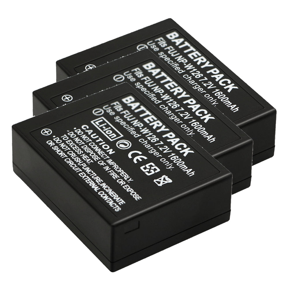 For Fujifilm NP-W126 Battery FinePix HS33EXR, HS50EXR, X-T100 Camera Batteries