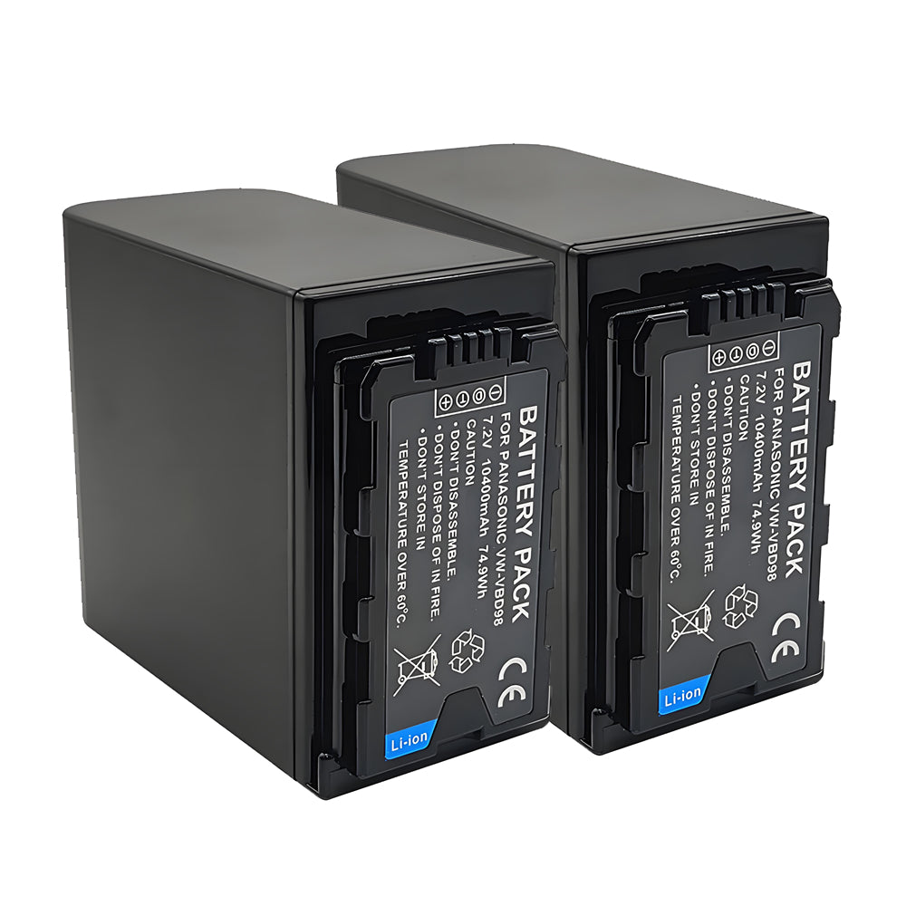 For Panasonic VW-VBD98/VBR118G Battery AG-VBR59 AG-VBR89 AG-VBR118 AJ-PX280 PX285MC 10400mAh Camera Batteries