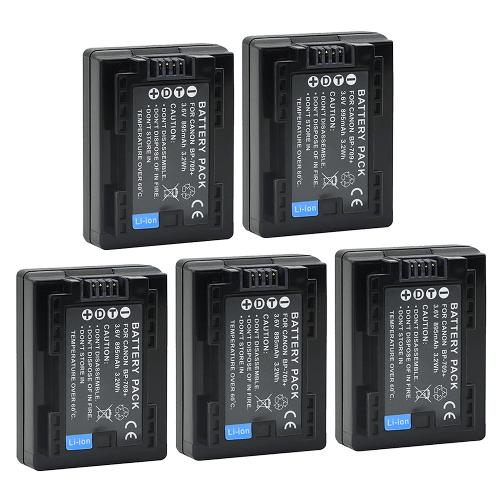For Canon BP-709 Battery VIXIA HF M50 HFM50 HFR30 895mAh Camera Batteries