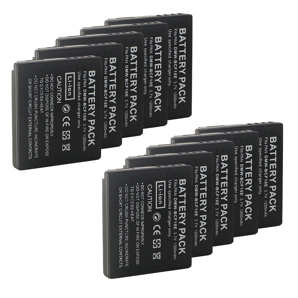 For Panasonic DMW-BCF10 DMW-BCF10E Battery Replacement DE-A59 DE-A59B, DE-A60 DMC-FS10 Lumix DMC-FS11 1200mAh Camera Batteries