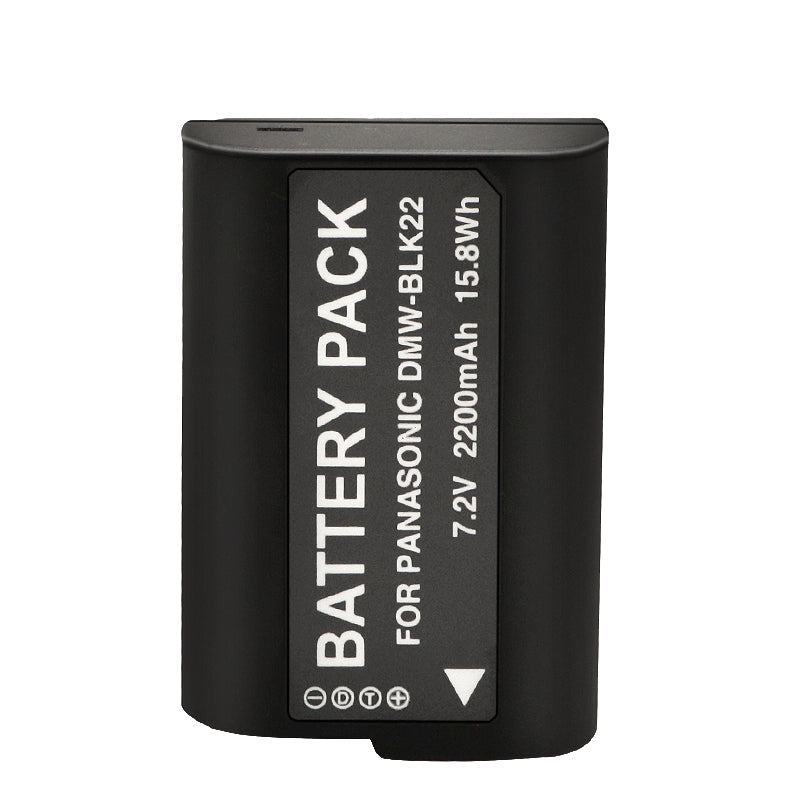 For Panasonic DMW-BLK22 Battery Lumix DC-S9, DC-G9, DC-S5, DC-S5 II, DC-S5 IIX, GH5 II, GH6, S5II, S5IIX 2200mAh Camera Batteries