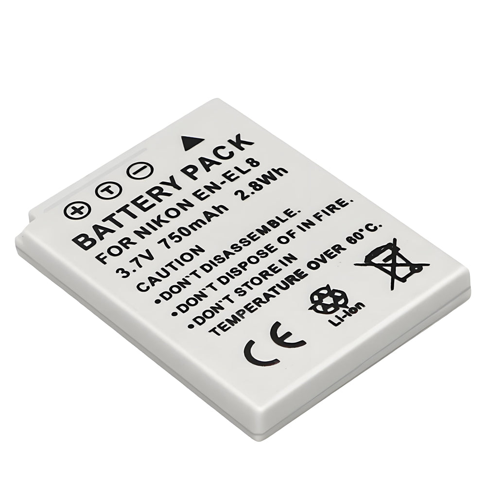 For Nikon EN-EL8 Battery Nikon Coolpix P1 P2 Coolpix S1 S2 S3 S5 S6 S7 Coolpix S50 S50c 750mAh Camera Batteries