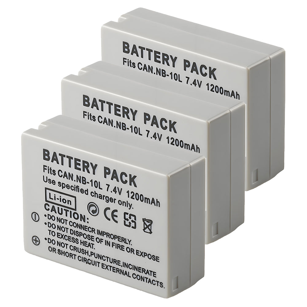 For Canon NB-10L NB10LH Battery PowerShot G1 X G15 1200mAh Camera Batteries