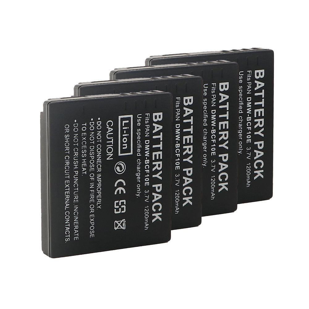 For Panasonic DMW-BCF10 DMW-BCF10E Battery Replacement DE-A59 DE-A59B, DE-A60 DMC-FS10 Lumix DMC-FS11 1200mAh Camera Batteries