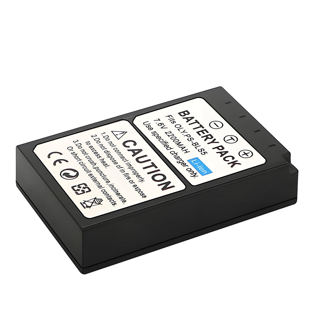 For Olympus BLS-5, BLS-50, PS-BLS5 Battery OM-D E-M10, Pen E-PL2, E-PL5 2200mAh Camera Batteries