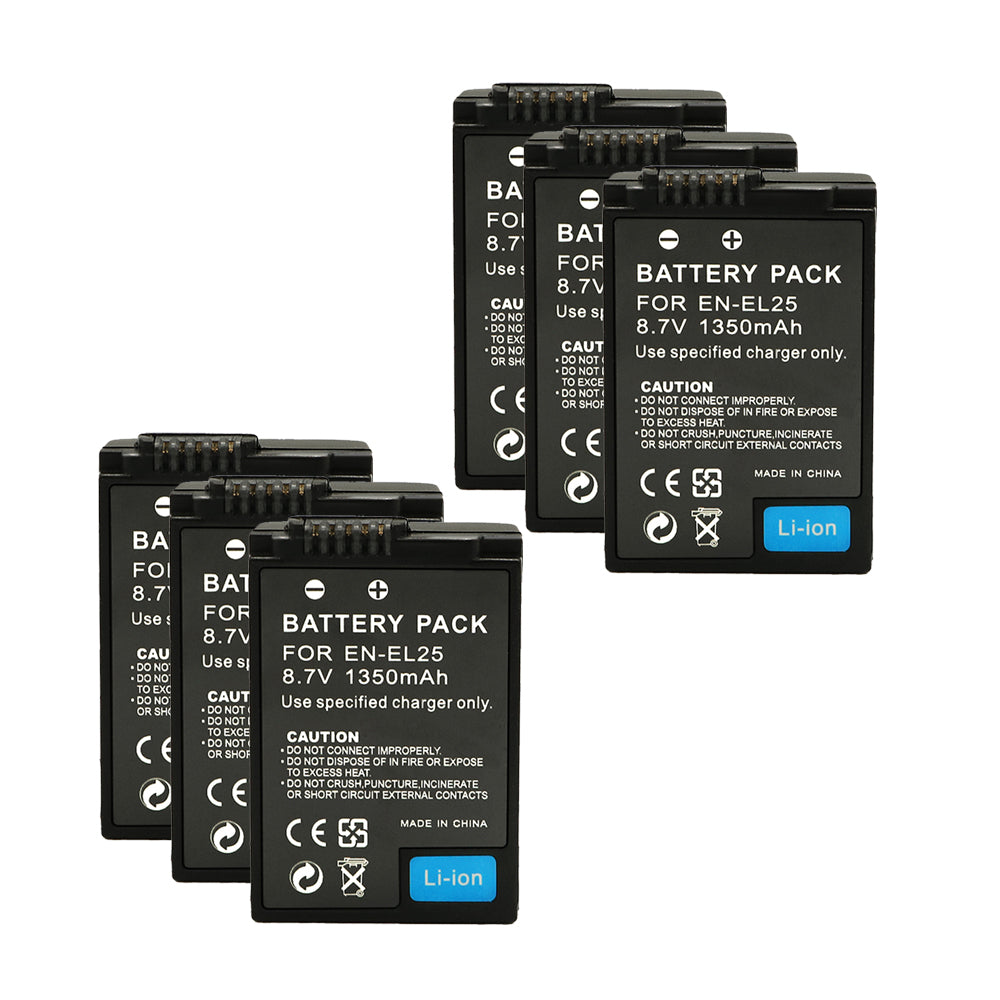 For Nikon EN-EL25 Battery MH-32 Charger and Nikon Z50, Z 50, Nikon Z FC Mirrorless, Z Series 1350mAh Camera Batteries