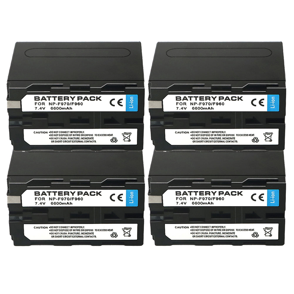 NP-F970 Battery 6600mAh for Sony NP-F970 F960 F950 F930 F550 F570 F750 Camera Batteries