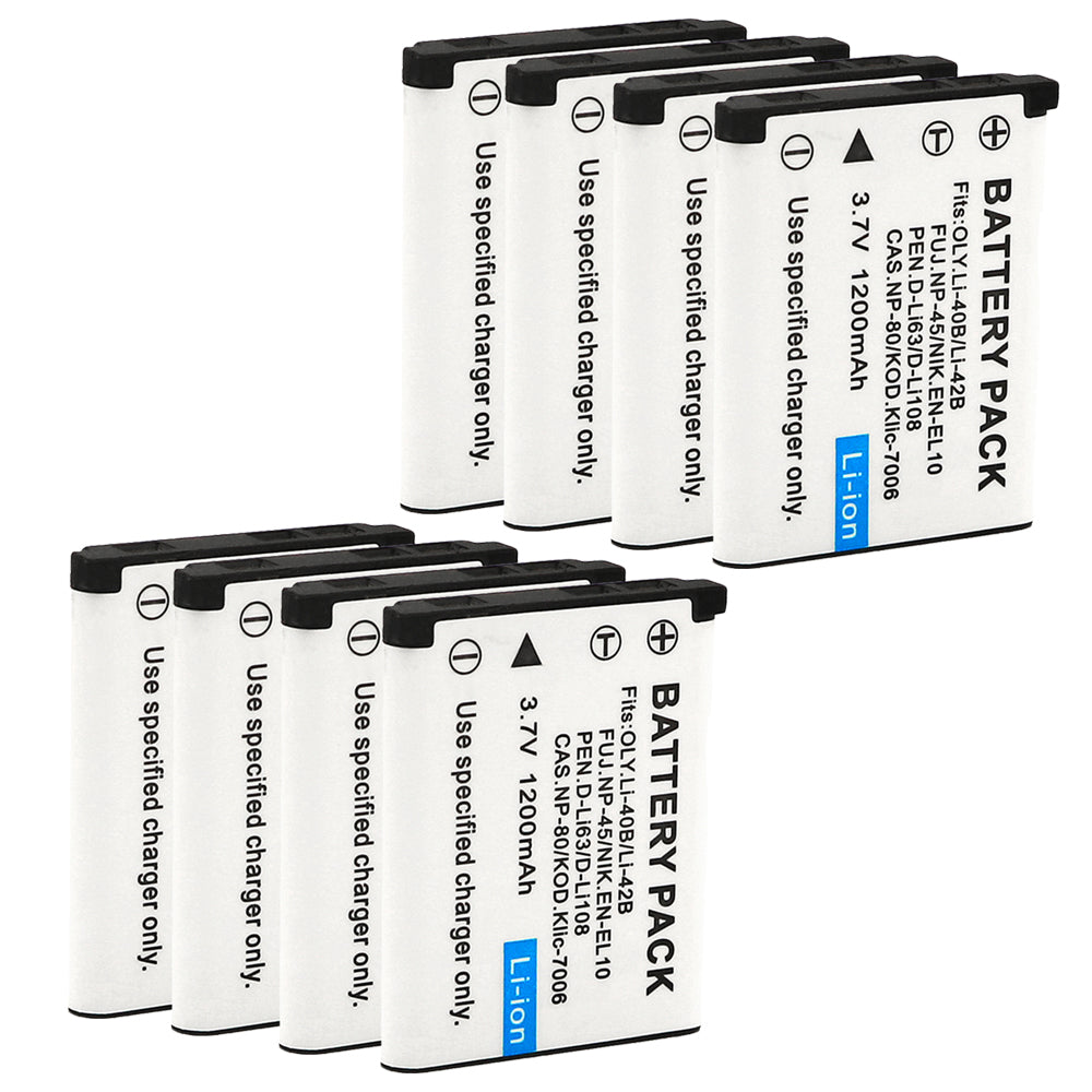 For Nikon EN-EL10 Battery Coolpix S60 S80 S200 S202 S203 1200mAh Camera Batteries