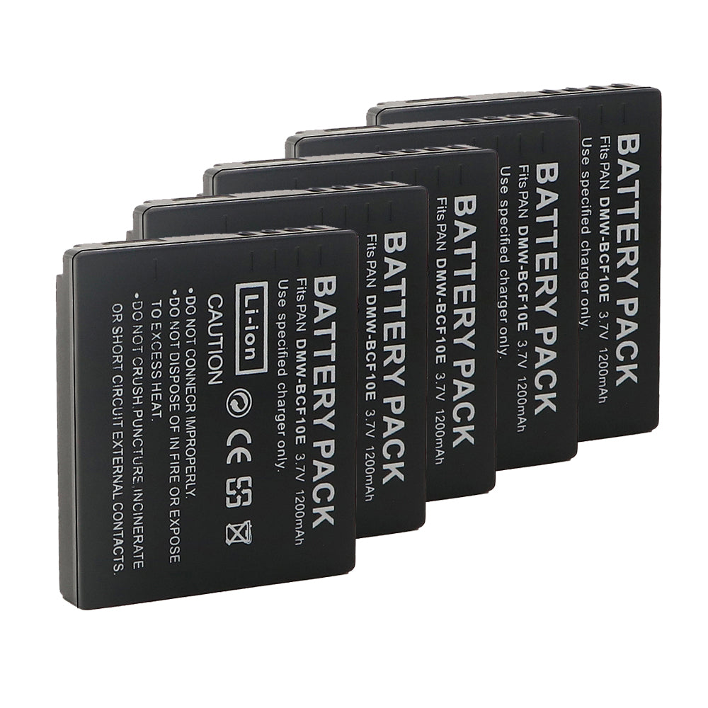 For Panasonic DMW-BCF10 DMW-BCF10E Battery Replacement DE-A59 DE-A59B, DE-A60 DMC-FS10 Lumix DMC-FS11 1200mAh Camera Batteries
