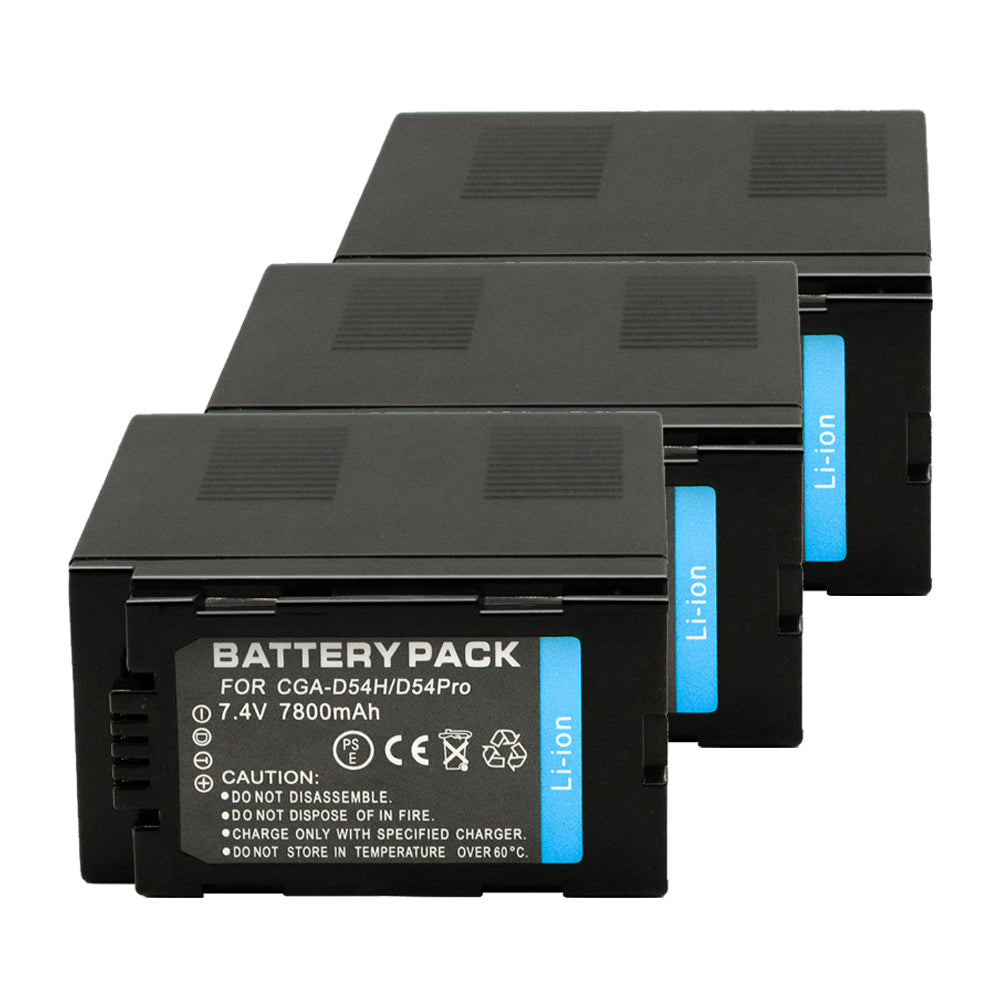 For Panasonic CGA-D54SH Battery D54D MDH2GK AC90MC DVC180B Lithium 7800mAh Camera Batteries