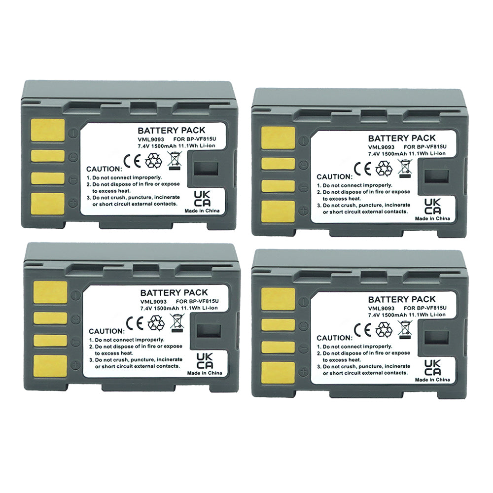 For JVC BN-VF815 Battery GZ-HD300AC, GZ-HD300AEK 1500mAh Camera Batteries