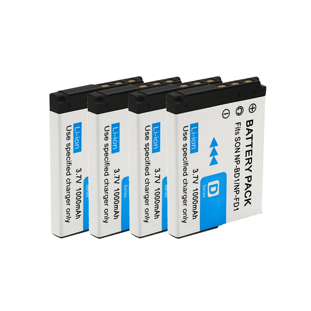 For Sony NP-BD1/NP-FD1 Battery Cyber-shot DSC-G3 T2 T70 TX1 1000mAh Camera Batteries