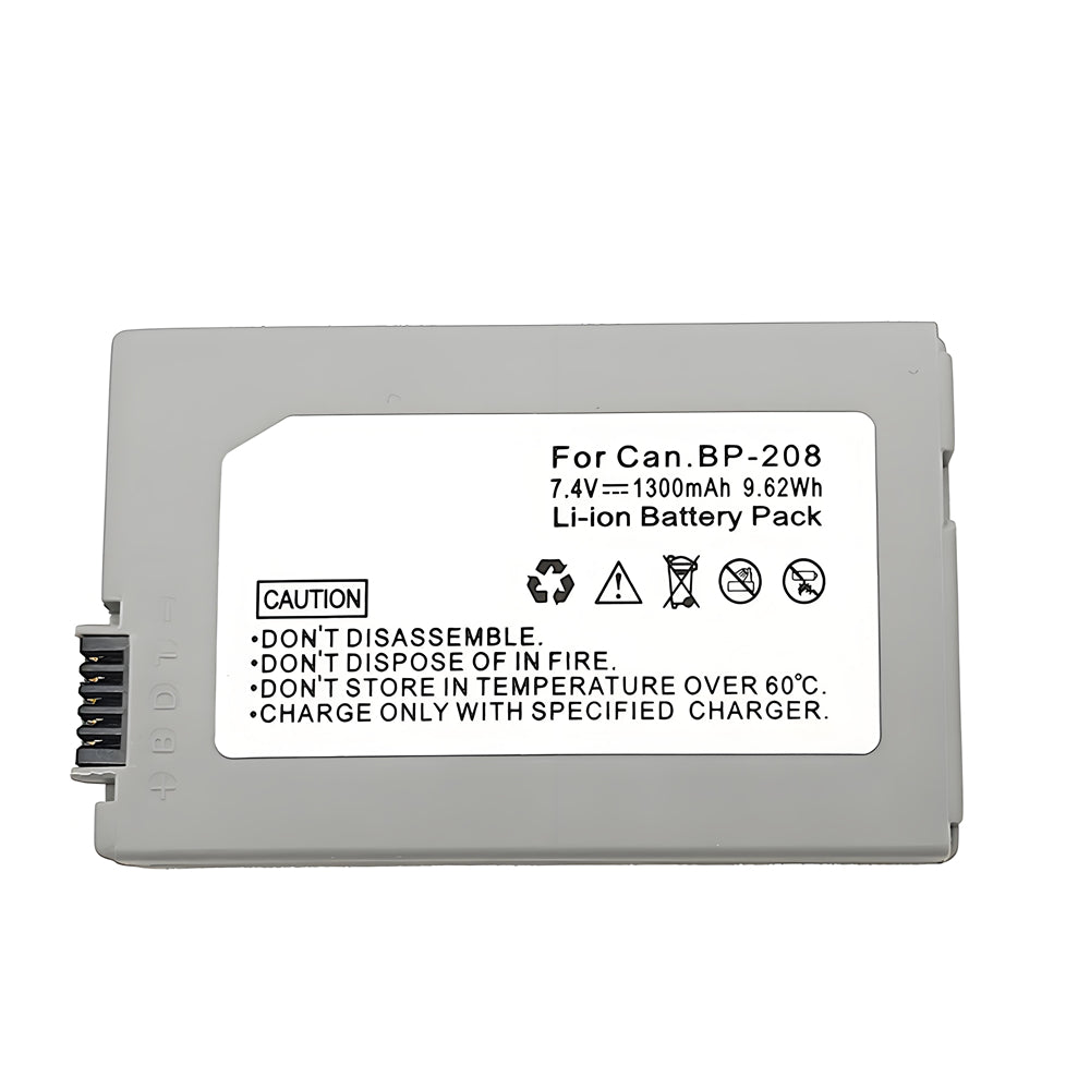 For Canon BP-208 Battery DC10 IViS DC22  MVX1Si 1300mAh Camera Batteries