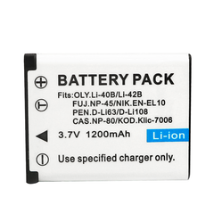 2 Pack Battery Compatible with Olympus Li-42B Li-40B Li42B Li40B FE-230 Pentax D-Li63 Fuji NP-45 NP-45A Kodak KLIC-7006 EN-EL10