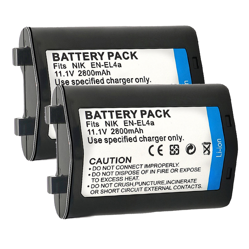 For Nikon EN-EL4 Battery Nikon D2 D2H D2Hs D2X D2Xs D3 2800mAh Camera Batteries