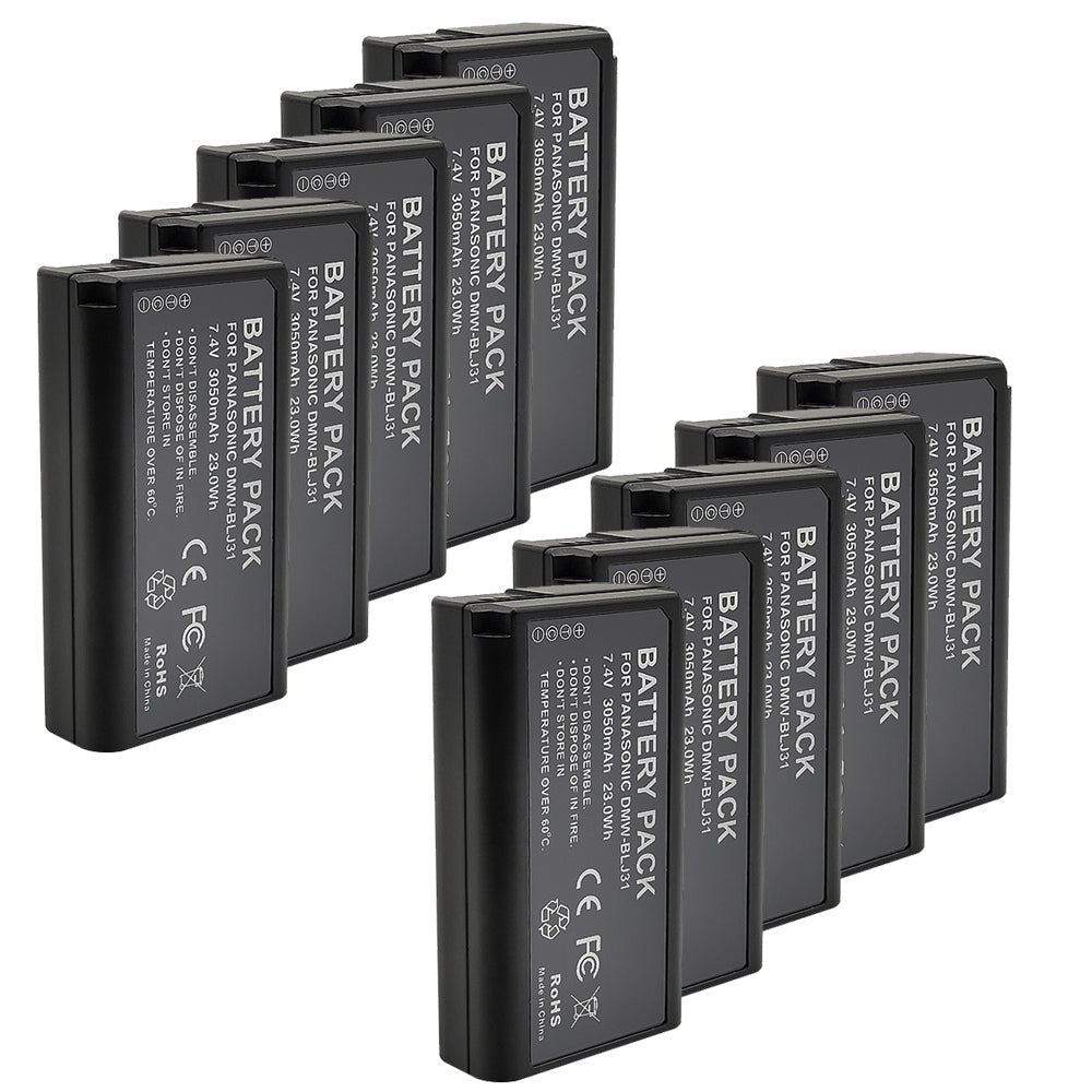 For Panasonic DMW-BLJ31 Battery Lumix DC-S1, DC-S1H, S1R, DMW-BGS1R 3050mAh Digital Camera Batteries