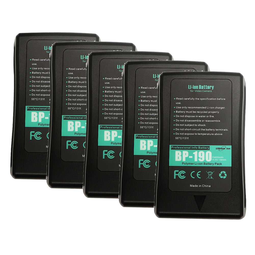 For Sony BP-190W Battery Broadcast Camera V-Mount V-Mount / V-Lock Battery BP-65H 13400mAh Camera Batteries