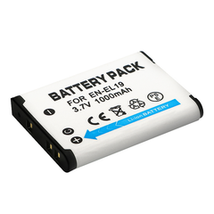 Battery + USB Charger for Nik EN-EL19 Coolpix A100 S100 S2750 S2800 S3300 S3400 S3500 S3600 S4200 S4300 S4400 S5200 S5300 S6400 S6500 S6600 S6700 S6800 S6900 S7000, Son NP-BJ1 DSC-RX0