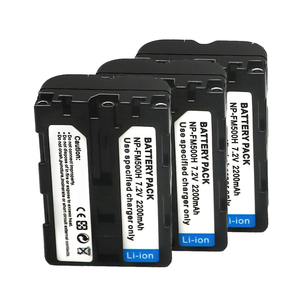 Battery  for Sony NP-FM500H DSLR-A100 A200 A350 A450 A500 2200mAh Camera Batteries