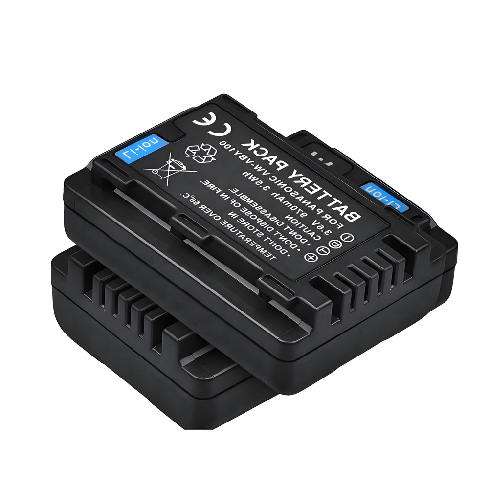 For Panasonic VW-VBY100 Battery HC-V110, HC-V110G, HC-V110GK, HC-V110K, HC-V110P, HC-V110P-K, 970mAh Camera Batteries
