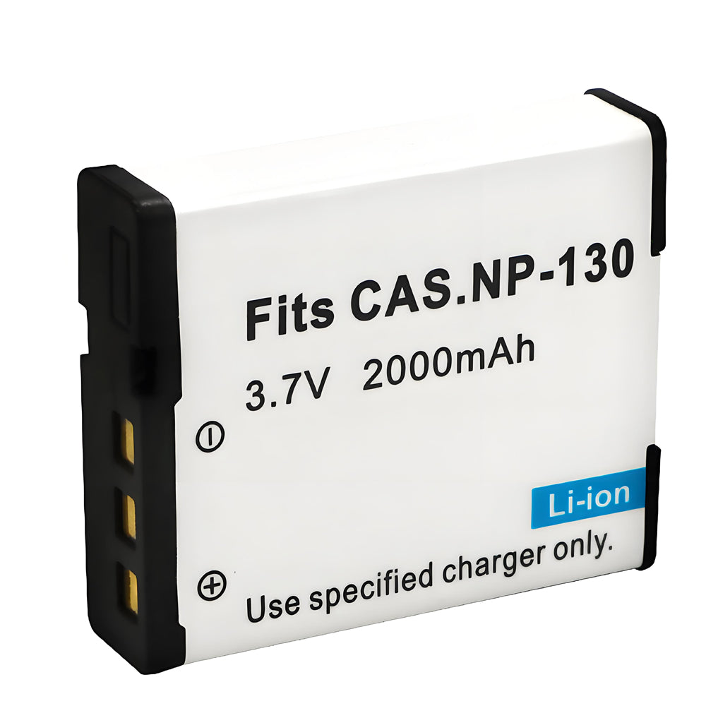 For Casio CNP130 NP-130 NP-130A Battery Cas Exilim EX-10 EX-100 EX-H30 EX-H35 2000mAh Camera Batteries