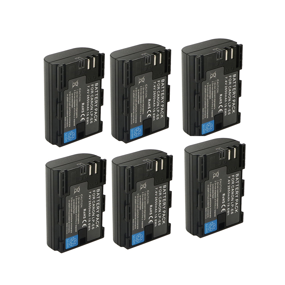 For Canon LP-E6 LPE6 Battery EOS 5DS 6D 60D 2650mAh Camera Batteries