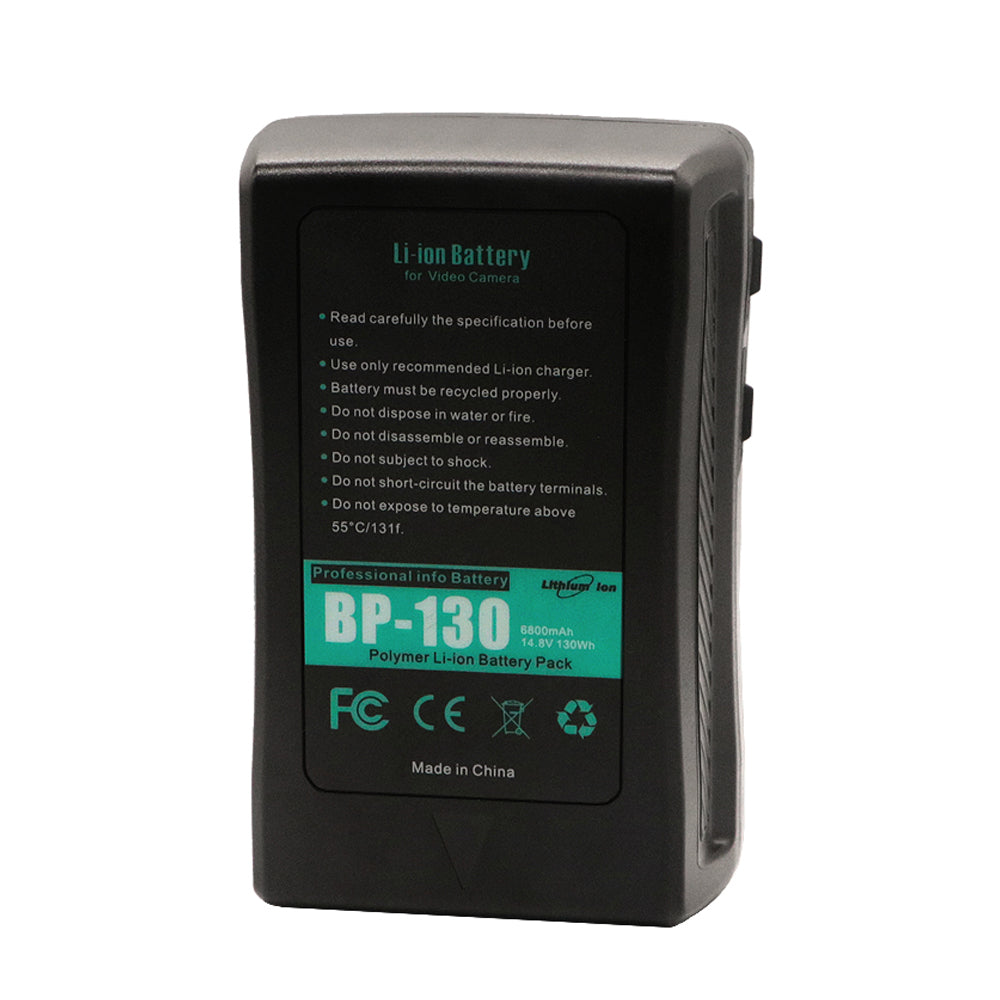 For Sony BP-130W Battery Broadcast Camera V-Mount V-Mount / V-Lock Battery BP-65H 8800mAh Camera Batteries