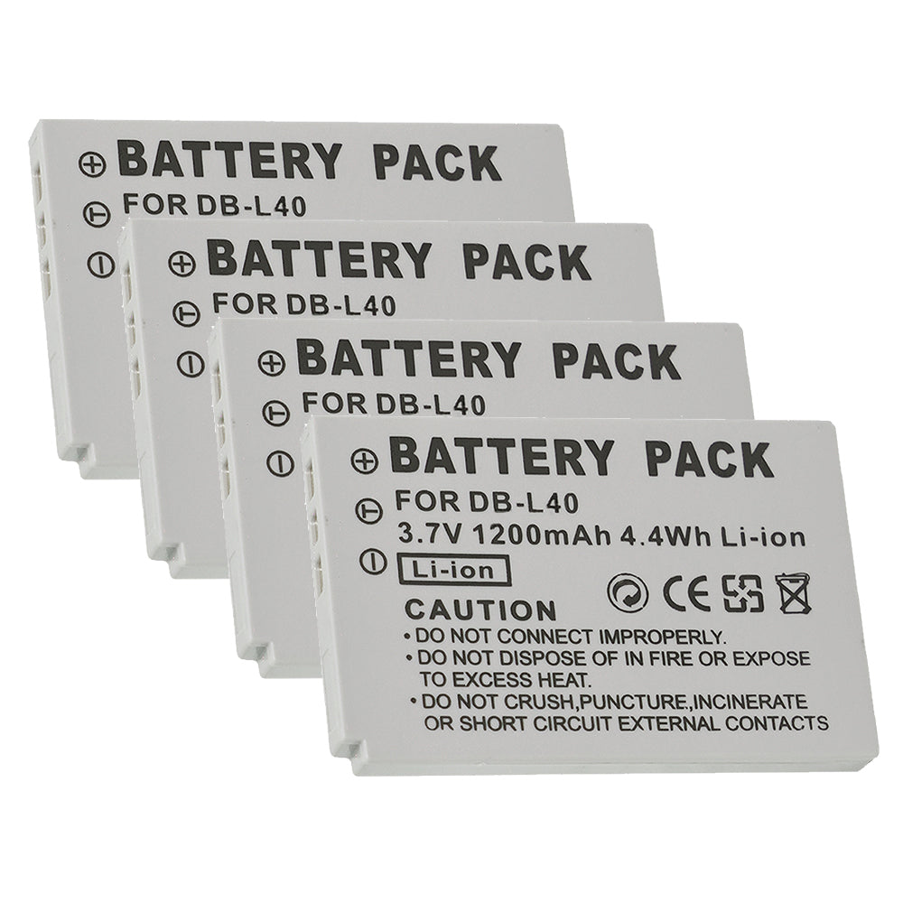 For Sanyo Camera Battery DB-L40 3.7V 1200mAh Batteries