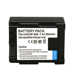 1-Pack BP-808 BP808 Battery and USB Wall Charger Compatible with Canon BP-809 BP-819 BP-827 Battery, Canon CG-800 Charger, Canon VIXIA HG20 VIXIA HG21 VIXIA HG30, XA10, XA10 HD Cameras