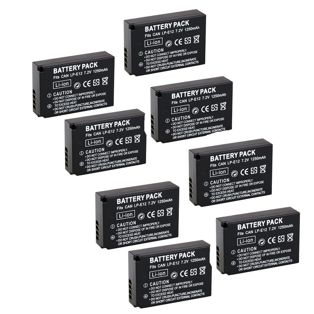 For Canon LP-E12 Battery EOS 100D M200 1250mAh Camera Batteries