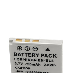 For Nikon EN-EL8 Battery Nikon Coolpix P1 P2 Coolpix S1 S2 S3 S5 S6 S7 Coolpix S50 S50c 750mAh Camera Batteries