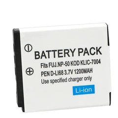 D-LI122/D-LI68 KLIC-7004  for Kodak EasyShare M1033, M1093 Is, V1073, V1233, V1253, V1273, PlayFull Dual Zi12, PLAYSPORT, PLAYTOUCH, Zi8, Zx3 Camera and More