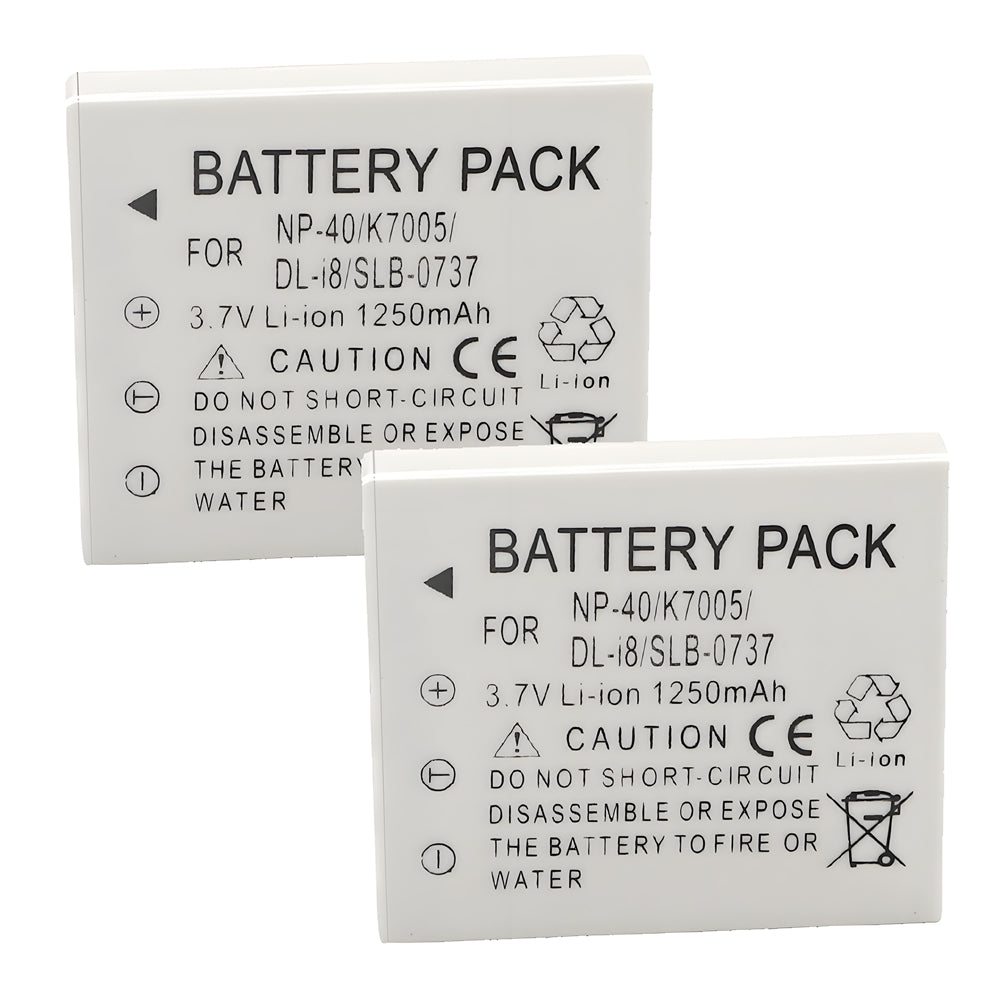 For Fujifilm FNP-40, NP-40N, CGA-S004, Battery, DMW-BCB7, KLIC-7005 1250mAh Camera Batteries