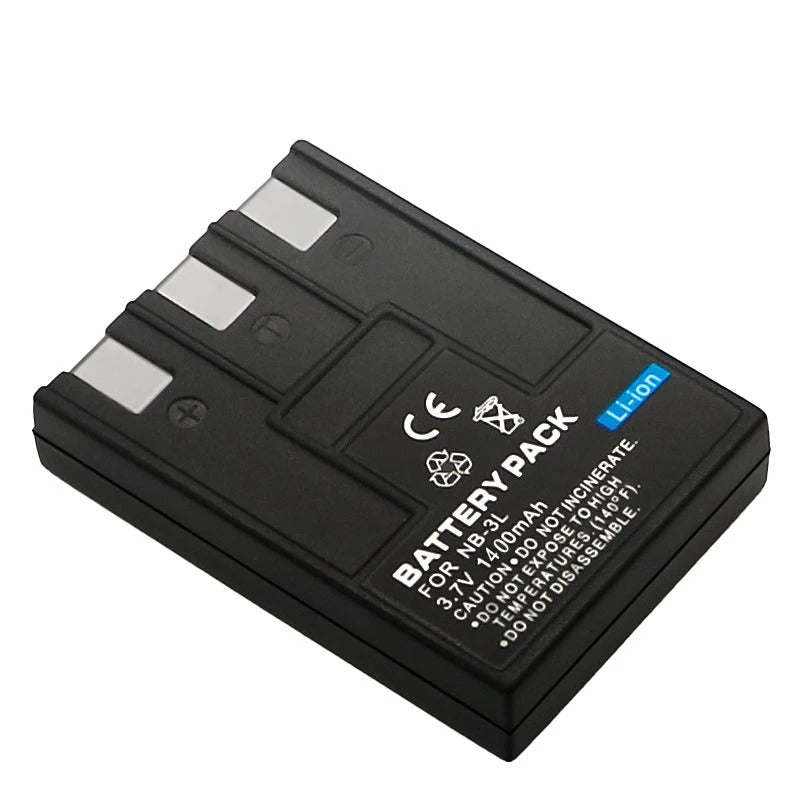 Battery (2-Pack) +Charger  for Canon NB-3L and PowerShot SD10, SD100, SD110, SD20, SD500, SD550, Digital IXUS 700, 750, I5, Digital 30, 30a, 600, 700, D30, D30a, D53Z, IXY Digital L, IXY Digital L2