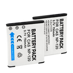 For Casio CNP120 Battery Exilim EX-S200 EX-S300 EX-Z31 750mAh Digital Camera Batteries