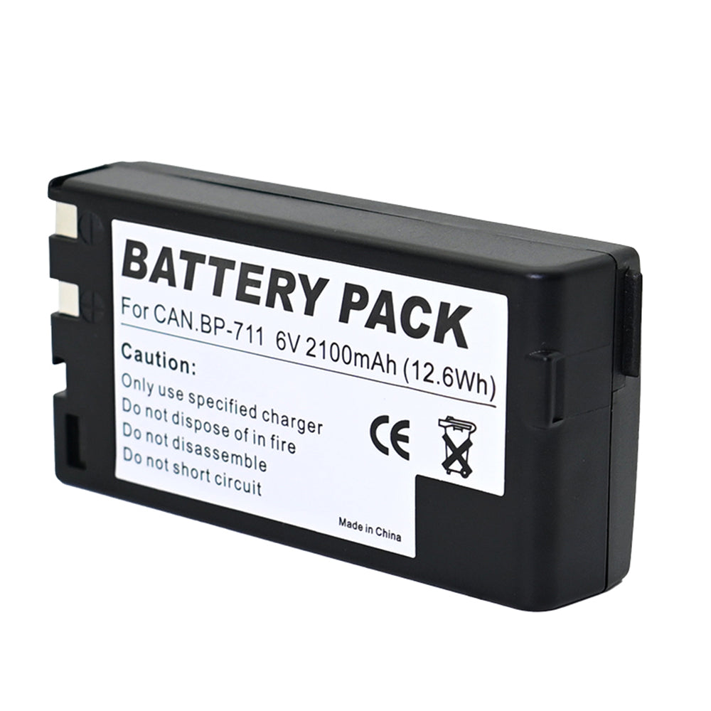 For Canon BP-711 BP-714 Battery E06, E07, E08, E09 2100mAh Camera Batteries