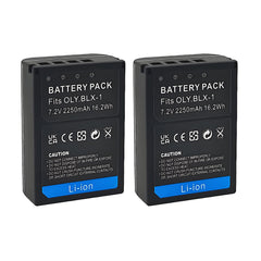 For Olympus BLX-1 Battery OM-1 OM-1 Mark II 2250mAh Camera Batteries