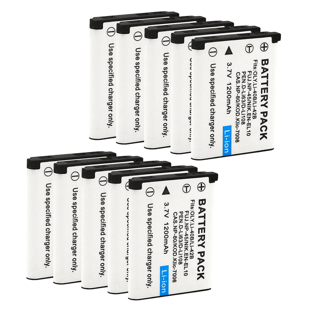 For Nikon EN-EL10 Battery Coolpix S60 S80 S200 S202 S203 1200mAh Camera Batteries