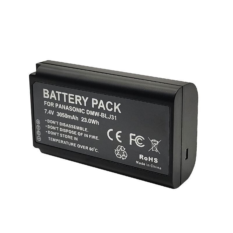 For Panasonic DMW-BLJ31 Battery Lumix DC-S1, DC-S1H, S1R, DMW-BGS1R 3050mAh Digital Camera Batteries