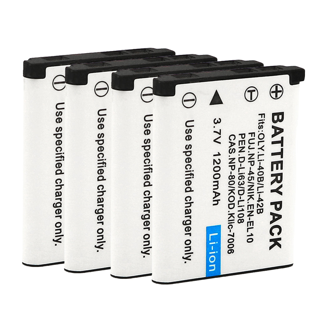 For Nikon EN-EL10 Battery Coolpix S60 S80 S200 S202 S203 1200mAh Camera Batteries