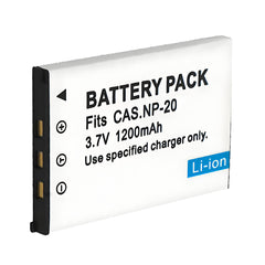 For Casio NP-20 CNP20 Battery Exilim EX-M20 EX-S1 EX-S2 EX-S3 1200mAh Camera Batteries
