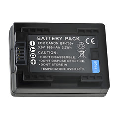 For Canon BP-709 Battery VIXIA HF M50 HFM50 HFR30 895mAh Camera Batteries