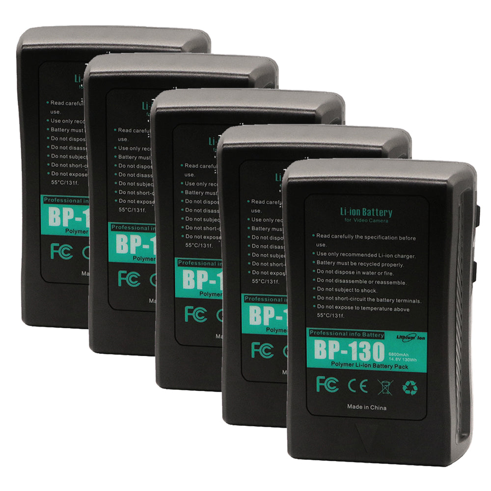 For Sony BP-130W Battery Broadcast Camera V-Mount V-Mount / V-Lock Battery BP-65H 8800mAh Camera Batteries