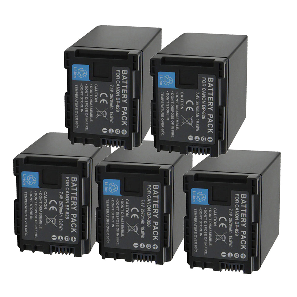 For Canon BP-828 Battery XA10 VIXIA HF G21 XF400 2670mAh Camera Batteries