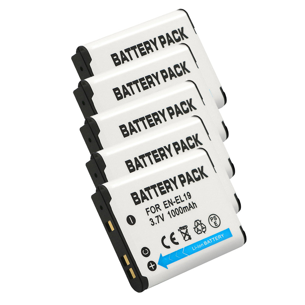 For Nikon EN-EL19 Battery Coolpix S6700, Coolpix S6800, Coolpix S6900 1000mAh Camera Batteries