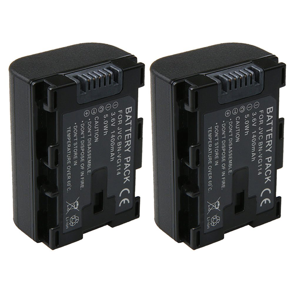 For JVC Camera Battery BN-VG114 3.6V 1400mAh Batteries