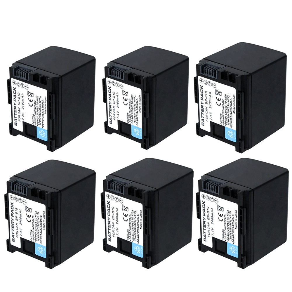 For Canon BP-819 Battery FS10, FS11, VIXIA HF G10 M30 2400mAh Camera Batteries