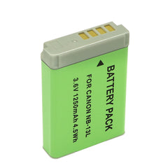 2-Pack of NB-13L Batteries and  Battery Charger for Canon PowerShot SX740 HS, G1 X Mark III, G5 X, G5 X Mark II, G7 X, G7 X Mark II, G7 X Mark III, G9 X, G9 X Mark II, SX620 HS, SX720 HS Camera