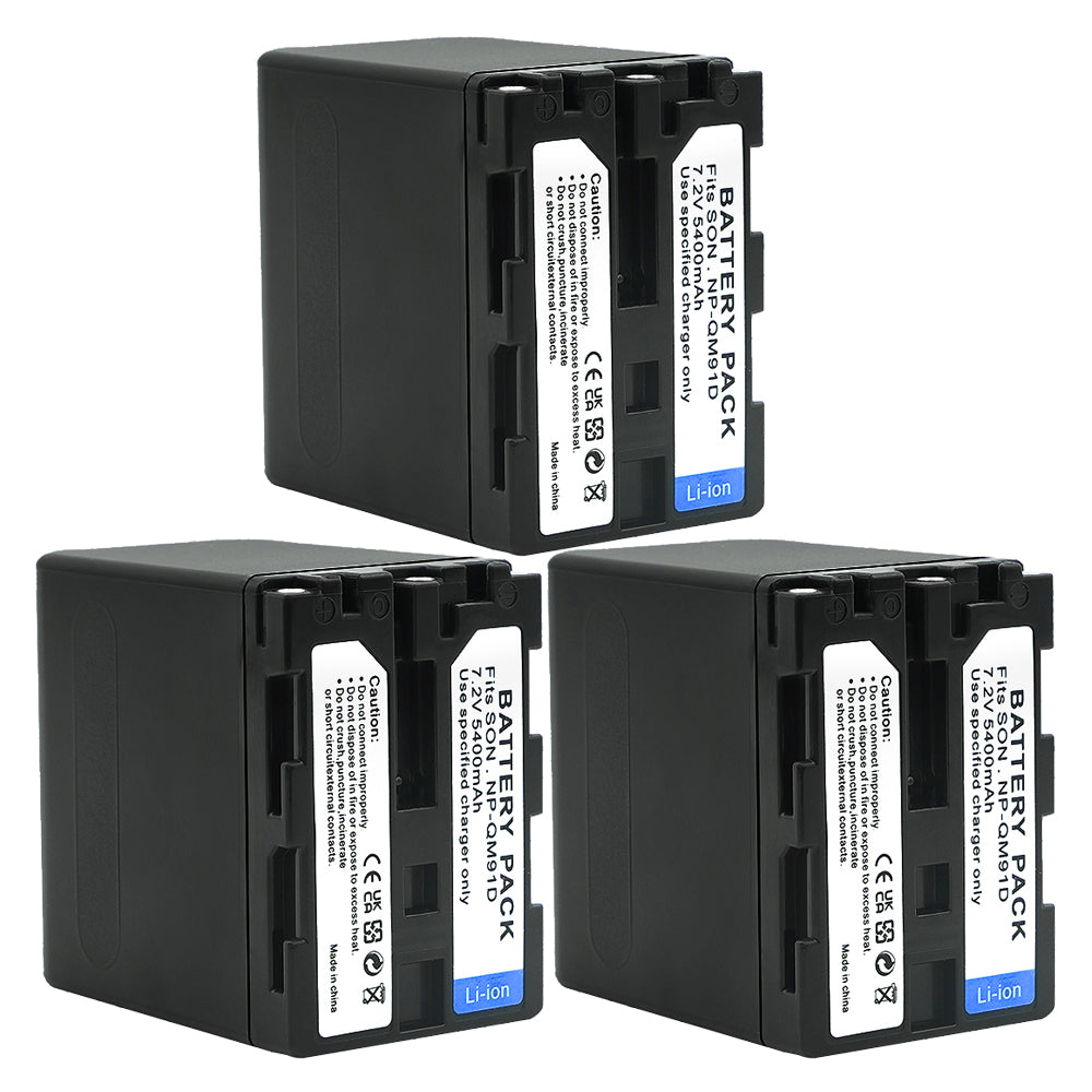 For Sony NP-QM91D Battery CCD-TRV328 338 DCR-DVD300 301 DCR-HC14 5400mAh Camera Batteries