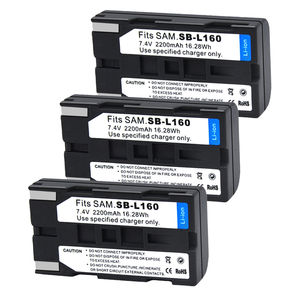 For Samsung SB-L160 Battery SC-L520, SC-L530, SC-L550 SC-L600 2200mAh Camera Batteries